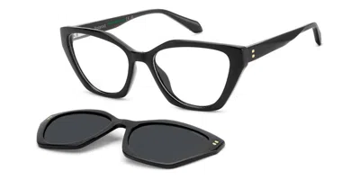Polaroid Pld D637/c With Clip-on 807/m9 Women's Glasses Black Size 54 - Free Lenses - Blue Light Block Availa
