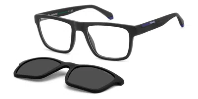 Polaroid Pld D641/c With Clip-on 003/m9 Men's Glasses Black Size 53 - Free Lenses - Blue Light Block Availabl