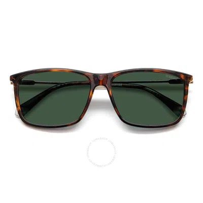 Polaroid Polairzed Green Rectangular Men's Sunglasses Pld 4130/s/x 0086/uc 59 In Brown