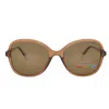 Polaroid Polarize Bronze Butterfly Ladies Sunglasses Pld 4136/s 010a/sp 54 In Brown