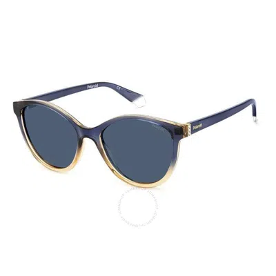 Polaroid Polarized Blue Cat Eye Ladies Sunglasses Pld 4133/s/x 0yrq/c3 55