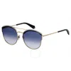 Polaroid Polarized Blue Gradient Round Ladies Sunglasses Pld 4057/s 0lks/z7 60