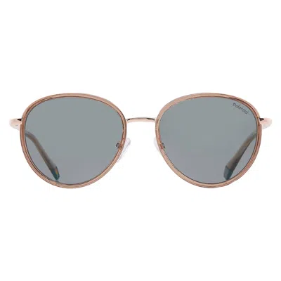 Polaroid Polarized Blue Oval Men's Sunglasses Pld 6150/s/x 010a/c3 53 In Gold