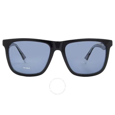 Polaroid Polarized Blue Square Men's Sunglasses Pld 2102/s/x 07c5/c3 55 In Black
