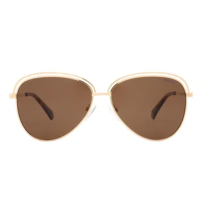 Polaroid Polarized Bronze Butterfly Ladies Sunglasses Pld 4103/s 001q/sp 58 In Brown