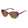Polaroid Polarized Bronze Butterfly Ladies Sunglasses Pld 4132/s/x 0s2n/sp 53