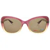 Polaroid Polarized Bronze Butterfly Ladies Sunglasses Pld 4132/s/x 0s2n/sp 53 In Neutral