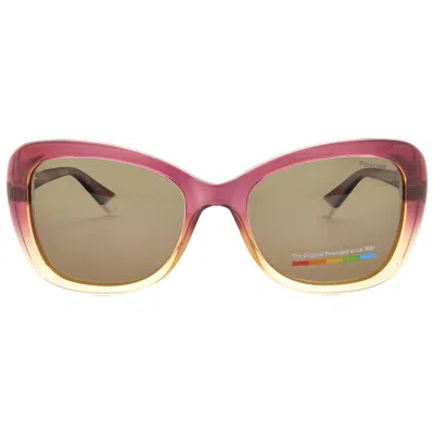 Polaroid Polarized Bronze Butterfly Ladies Sunglasses Pld 4132/s/x 0s2n/sp 53 In Neutral