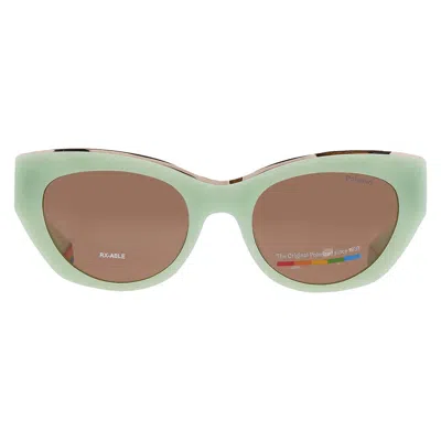 Polaroid Polarized Bronze Cat Eye Ladies Sunglasses Pld 6199/s/x 01ed/sp 50 In Green