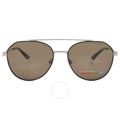 Polaroid Polarized Bronze Phantos Men's Sunglasses Pld 4119/s/x 085k/sp 56 In Bronze / Ruthenium