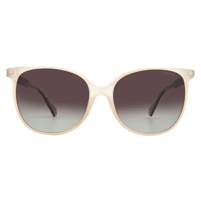 Polaroid Polarized Brown Shaded Square Ladies Sunglasses Pld 4125/g/s 0vk6/la 57