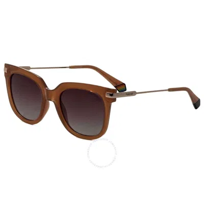 Polaroid Polarized Brown Square Ladies Sunglasses Pld 6180/s 0l7q/la 51