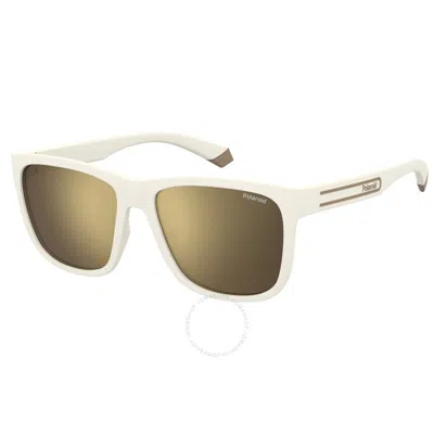 Polaroid Polarized Gold Brown Square Men's Sunglasses Pld 2155/s 06ht/lm 57