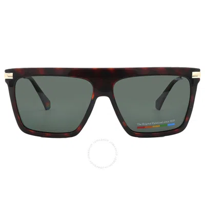 Polaroid Polarized Green Browline Men's Sunglasses Pld 6179/s 0086/uc 58 In Brown