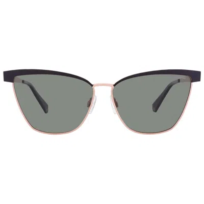 Polaroid Polarized Green Cat Eye Ladies Sunglasses Pld 4054/s 02o5/uc 60 In Black