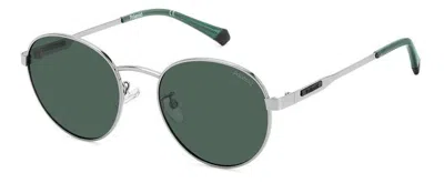 Polaroid Polarized Green Round Unisex Sunglasses Pld 2144/g/s/x 06lb 52