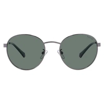 Polaroid Polarized Green Round Unisex Sunglasses Pld 2144/g/s/x 06lb 52 In Black