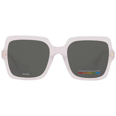Polaroid Polarized Green Sport Ladies Sunglasses Pld 4165/s/x 0kb7/uc 55 In Gray