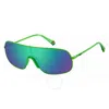 Polaroid Polarized Grey Green Mirror Shield Unisex Sunglasses Pld 6222/s 01ed/5z 99