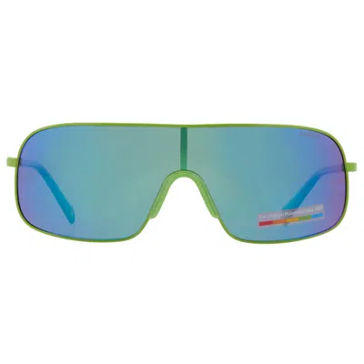 Polaroid Polarized Grey Green Mirror Shield Unisex Sunglasses Pld 6222/s 01ed/5z 99 In Blue