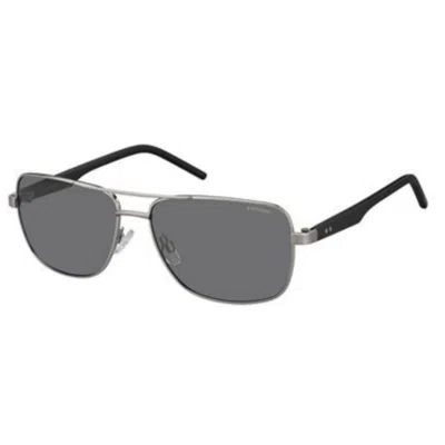 Polaroid Polarized Grey Navigator Men's Sunglasses Pld 2042/s 0fae/y2 59 In Metallic