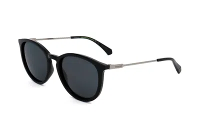 Polaroid Polarized Grey Oval Unisex Sunglasses Pld 4143/s/x 0807/m9 53 In Black
