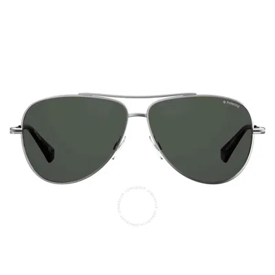 Polaroid Polarized Grey Pilot Unisex Sunglasses Pld 6106/s/x 0010/m9 59 In Metallic
