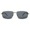 Polaroid Polarized Grey Rectangular Men's Sunglasses Pld 2041/s 0fae/y2 59 In Blue
