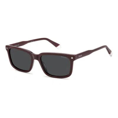 Polaroid Polarized Grey Rectangular Men's Sunglasses Pld 4174/s/x 0lhf/m9 55 In Brown