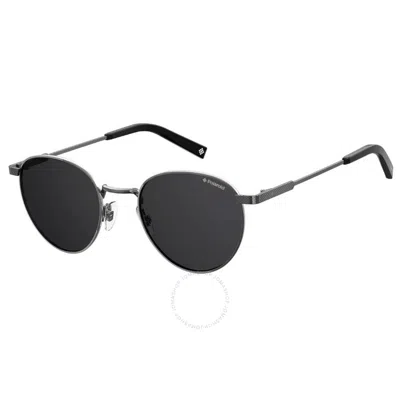 Polaroid Polarized Grey Round Ladies Sunglasses Pld 2082/s/x 0kj1/m9 49 In Black
