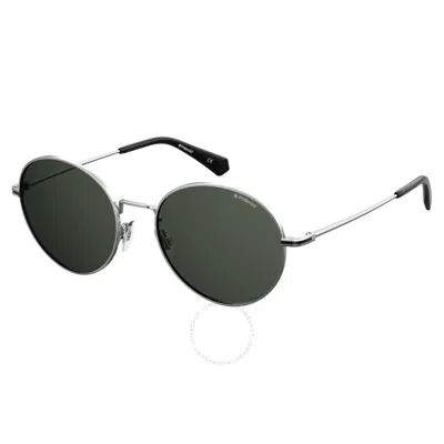 Polaroid Polarized Grey Round Unisex Sunglasses Pld 6105/s/x 0010/m9 53 In Green