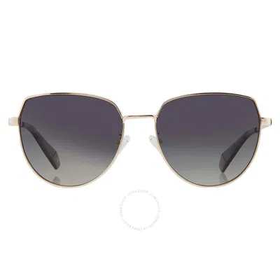 Polaroid Polarized Grey Shaded Cat Eye Ladies Sunglasses Pld 6073/f/s/x 0j5g/wj 59 In Blue