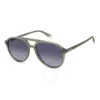 Polaroid Polarized Grey Shaded Pilot Men's Sunglasses Pld 4162/s 01ed/wj 56