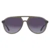 Polaroid Polarized Grey Shaded Pilot Men's Sunglasses Pld 4162/s 01ed/wj 56 In Gray