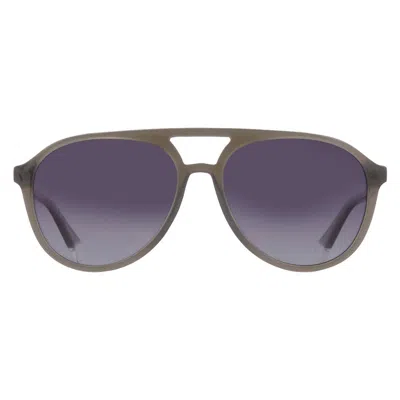 Polaroid Polarized Grey Shaded Pilot Men's Sunglasses Pld 4162/s 01ed/wj 56 In Gray