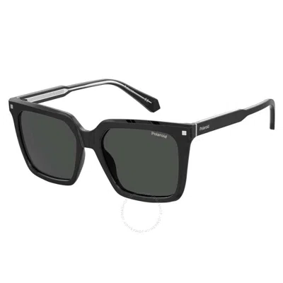 Polaroid Polarized Grey Square Ladies Sunglasses Pld 4115/s/x 0807/m9 54 In Black
