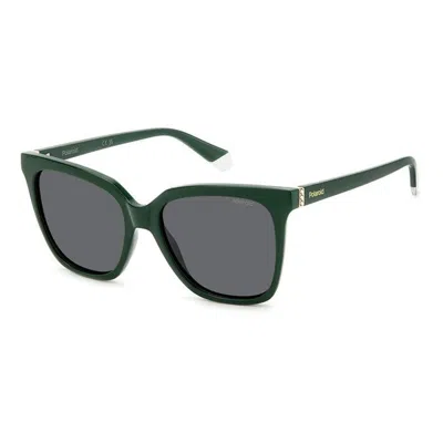 Polaroid Polarized Grey Square Ladies Sunglasses Pld 4155/s/x 01ed/m9 55 In Black