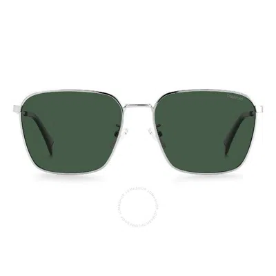 Polaroid Polarized Grey Square Men's Sunglasses Pld 4120/g/s/x 0010/uc 59 In Green