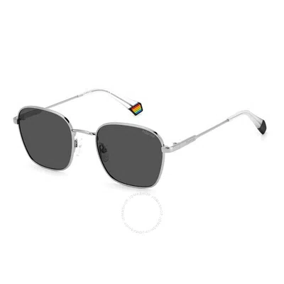 Polaroid Polarized Grey Square Unisex Sunglasses Pld 6170/s 06lb/m9 53 In Metallic