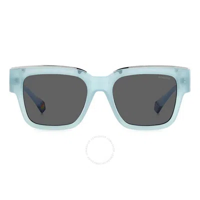 Polaroid Polarized Grey Square Unisex Sunglasses Pld 6198/s/x 0mvu/m9 52