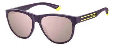 Polaroid Polarized Multilayer Square Unisex Sunglasses Pld 2156/s 0b3v/jq 56 In Brown