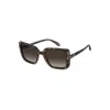 Polaroid 55mm Polarized Rectangular Sunglasses In White