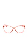 Polaroid Rectangle-frame Glasses In Orange