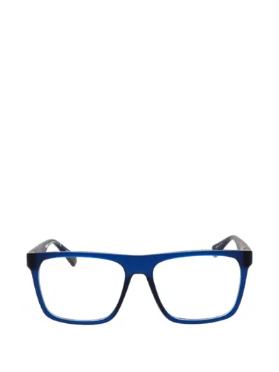Polaroid Rectangle-frame Glasses In Blue