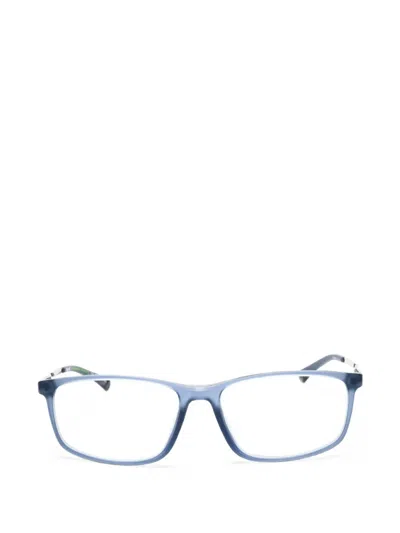 Polaroid Rectangle-frame Glasses In Blue
