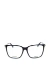 Polaroid Rectangle-frame Glasses In Black