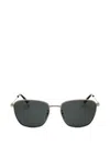 Polaroid Rectangle-frame Metal Sunglasses In Gray