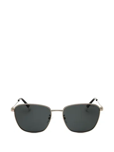 Polaroid Rectangle-frame Metal Sunglasses In Gray
