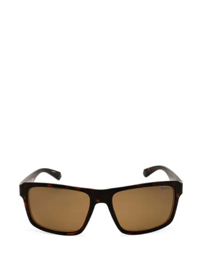 Polaroid Rectangle-frame Sunglasses In Brown