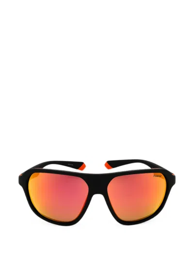 Polaroid Rectangle-frame Sunglasses In Black